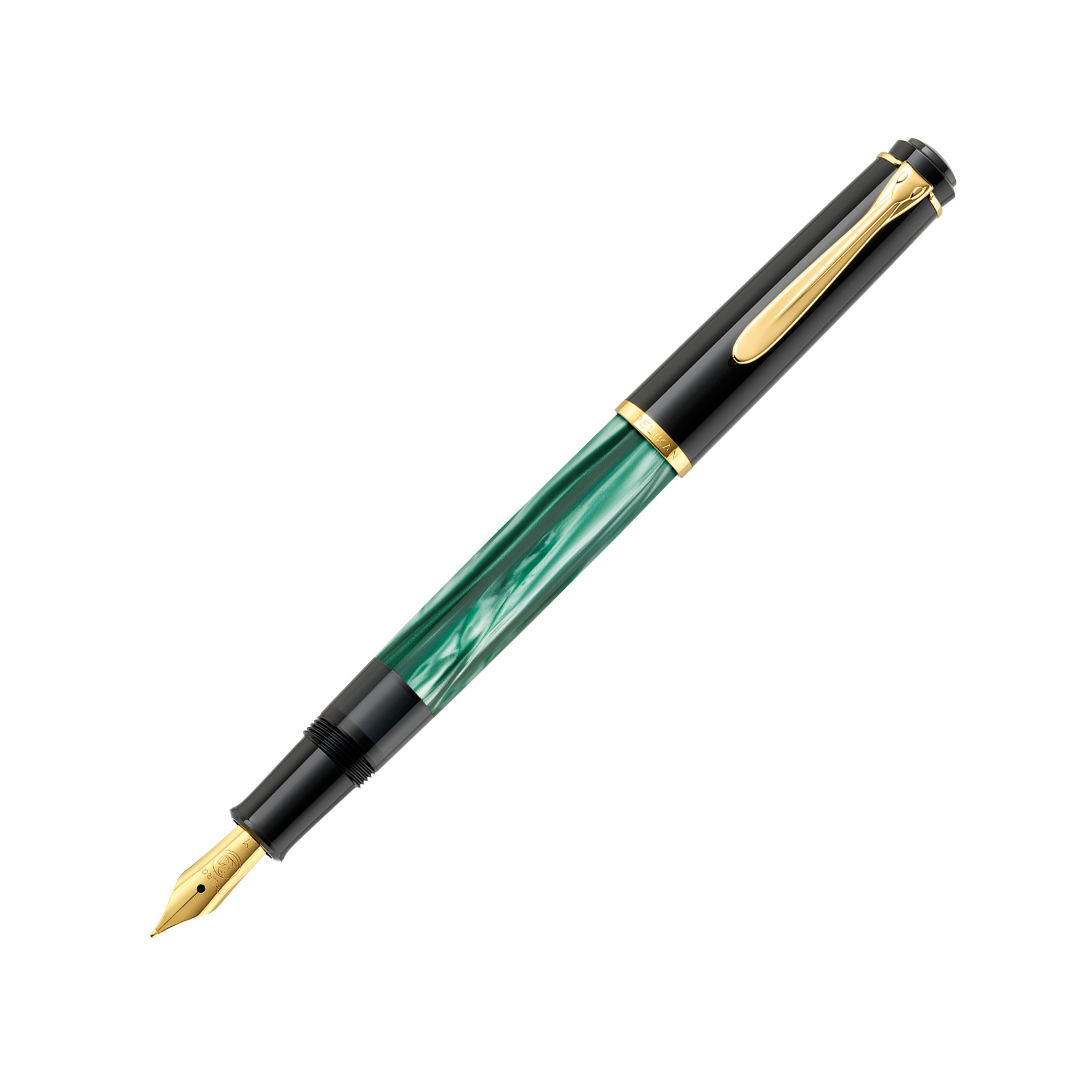 Pelikan Fountain Pen Classic 200 Green Marbled F