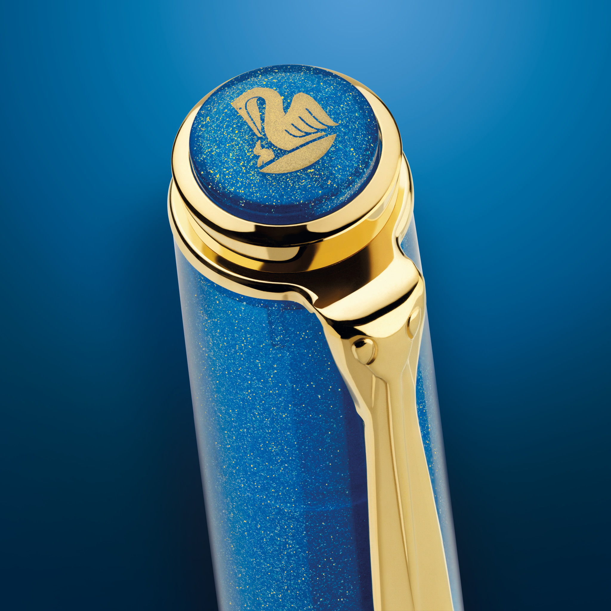 M200 Golden Lapis Fountain Pen Set EF