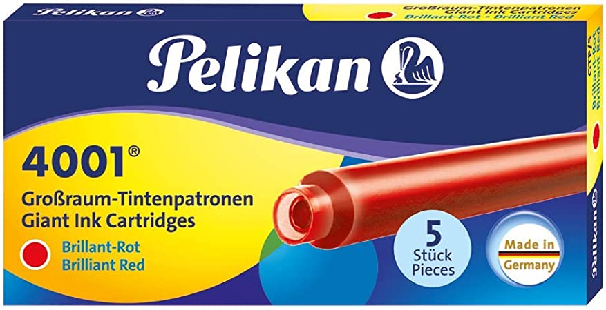 Pelikan Large Capacity 4001® Ink cartridges GTP/5,  Brilliant Red