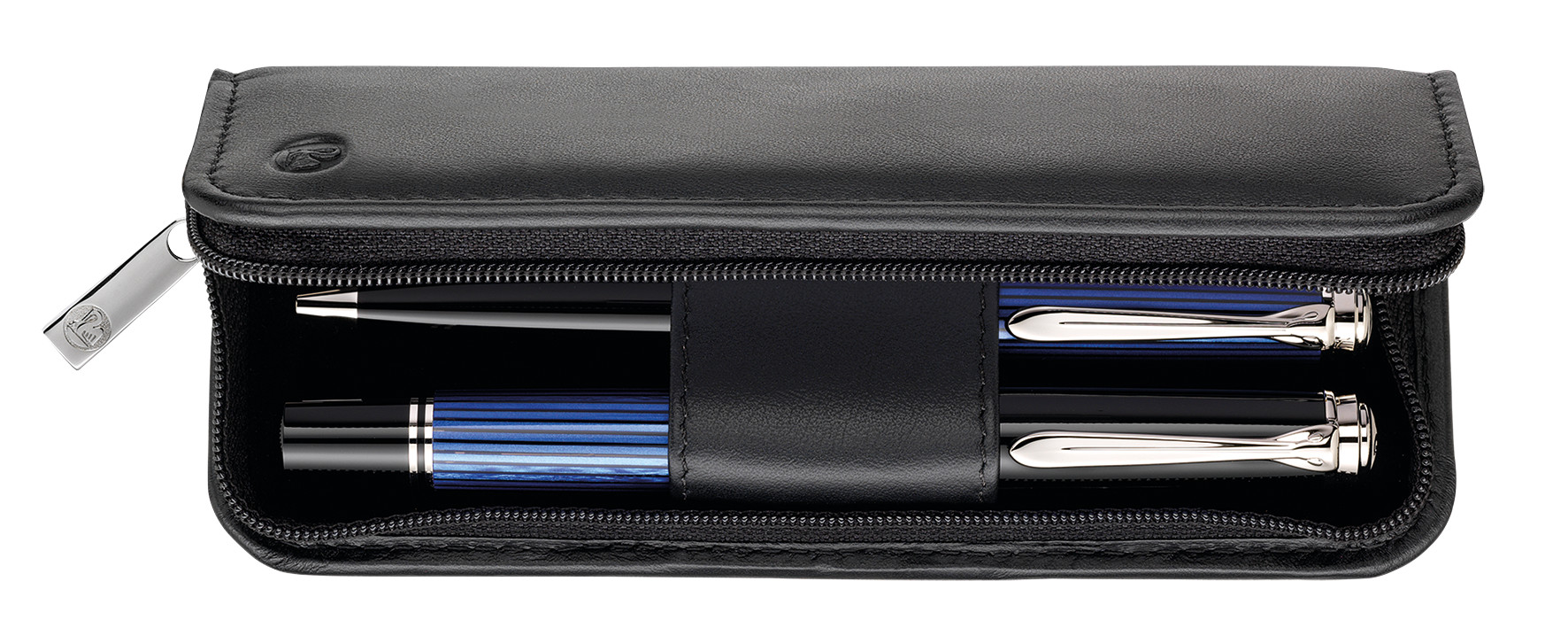 Pelikan Writing Instrument Case Made of Napa leather TGX2N for Two Writing Instruments, Black