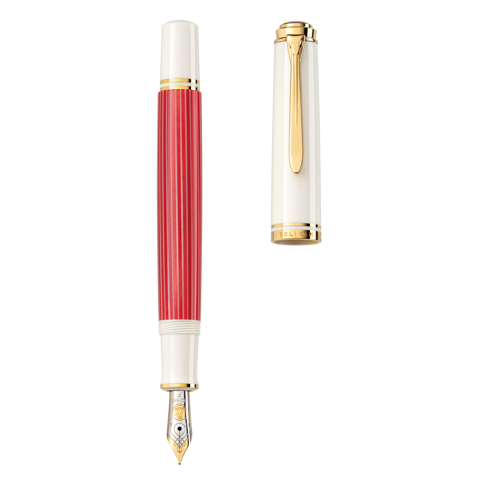 Pelikan Fountain Pen Souverän® 600 Red-White EF In A Special Case