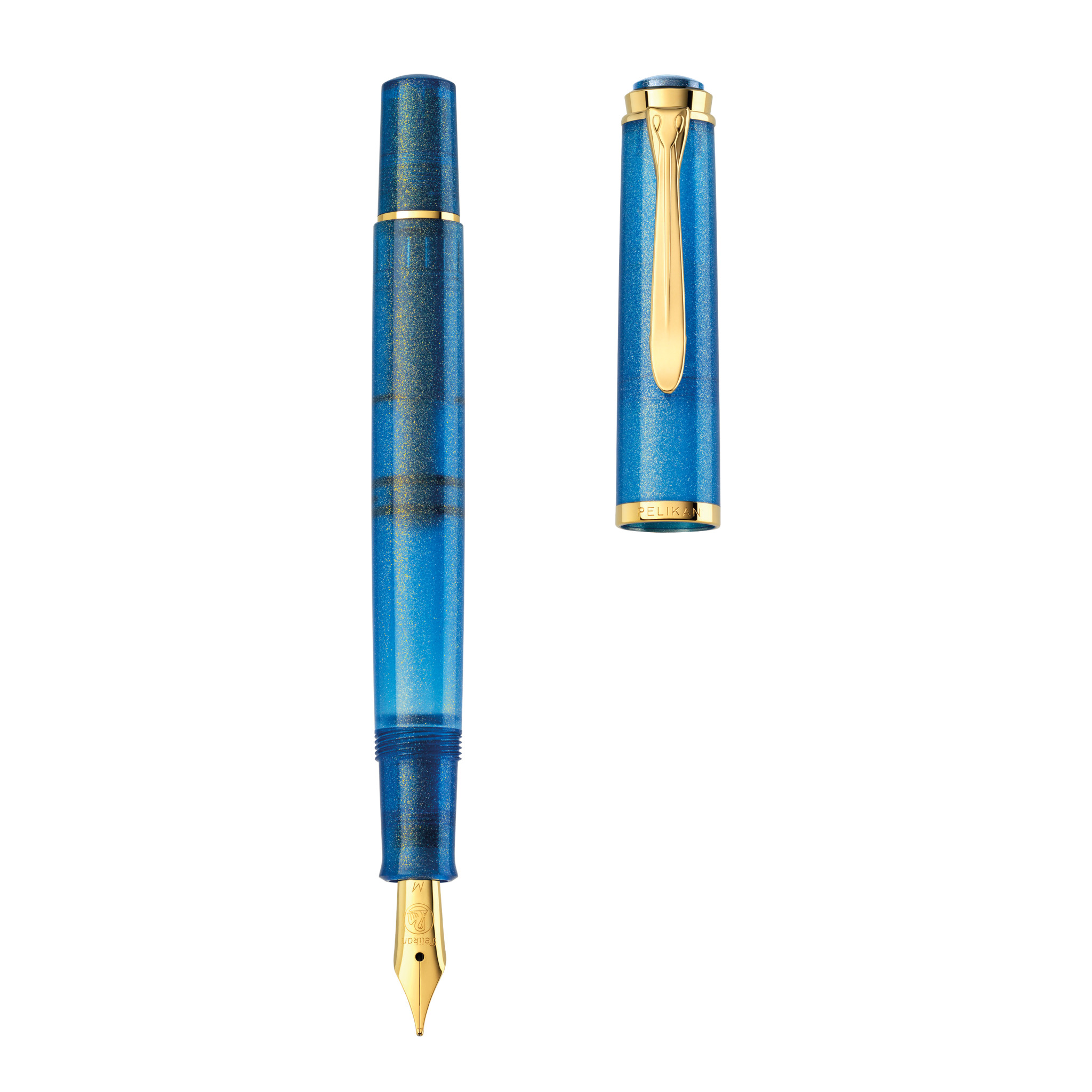 M200 Golden Lapis Fountain Pen Set EF