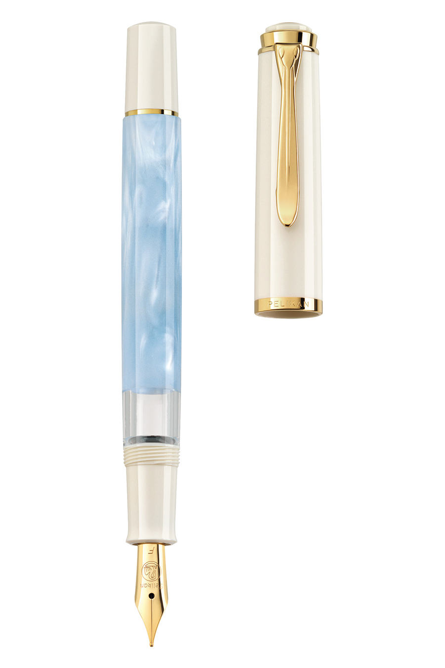 Pelikan Fountain Pen Classic 200 Pastel Blue B in a case