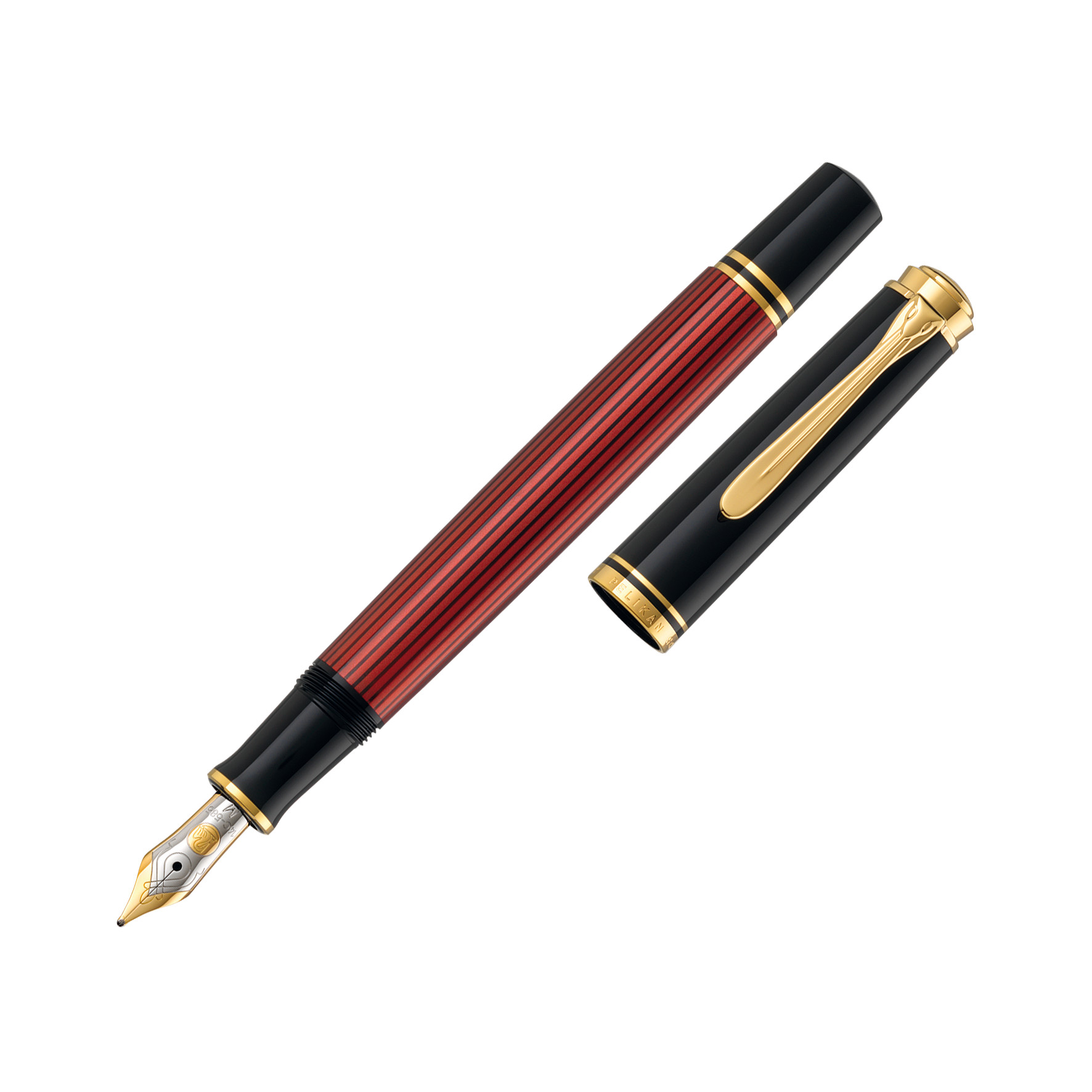 Pelikan Fountain Pen Souverän® 400 Black Red F in a case